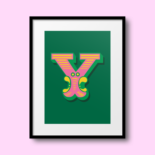Letter 'Y' A4 Print - HM