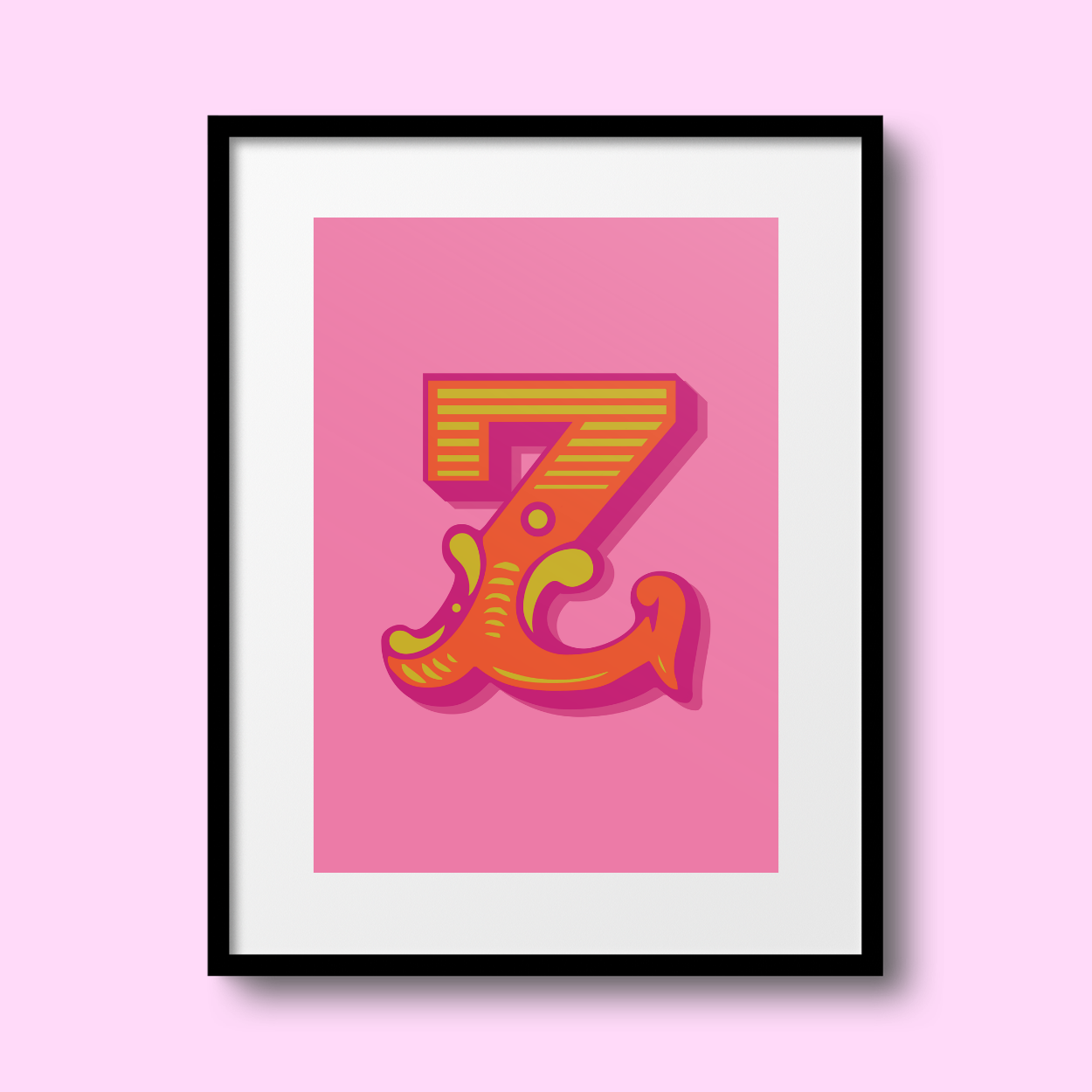 Letter 'Z' A4 Print - HM