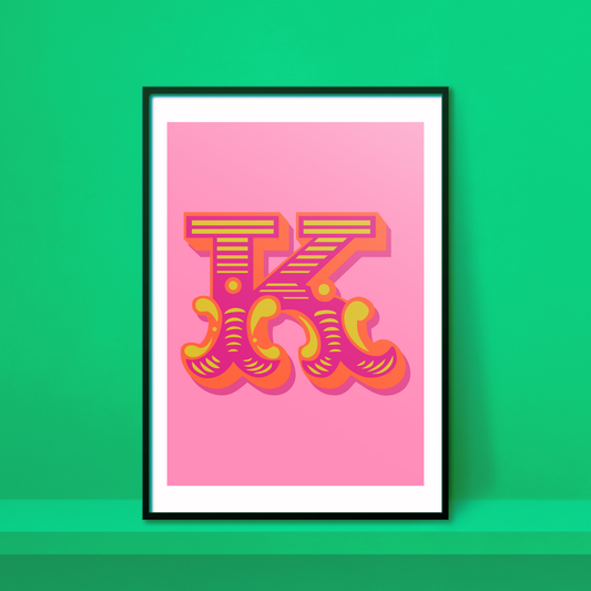 Letter 'K' A4 Print - HM