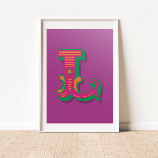 Letter 'L' A4 Print - HM