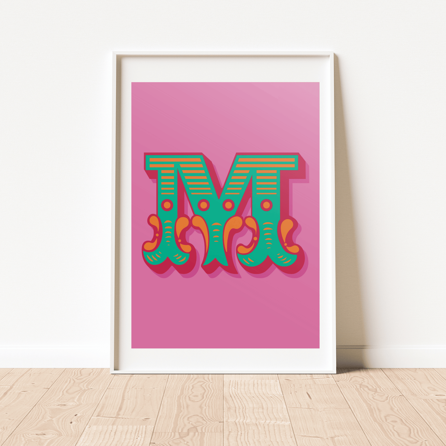 Letter 'M' A4 Print - HM