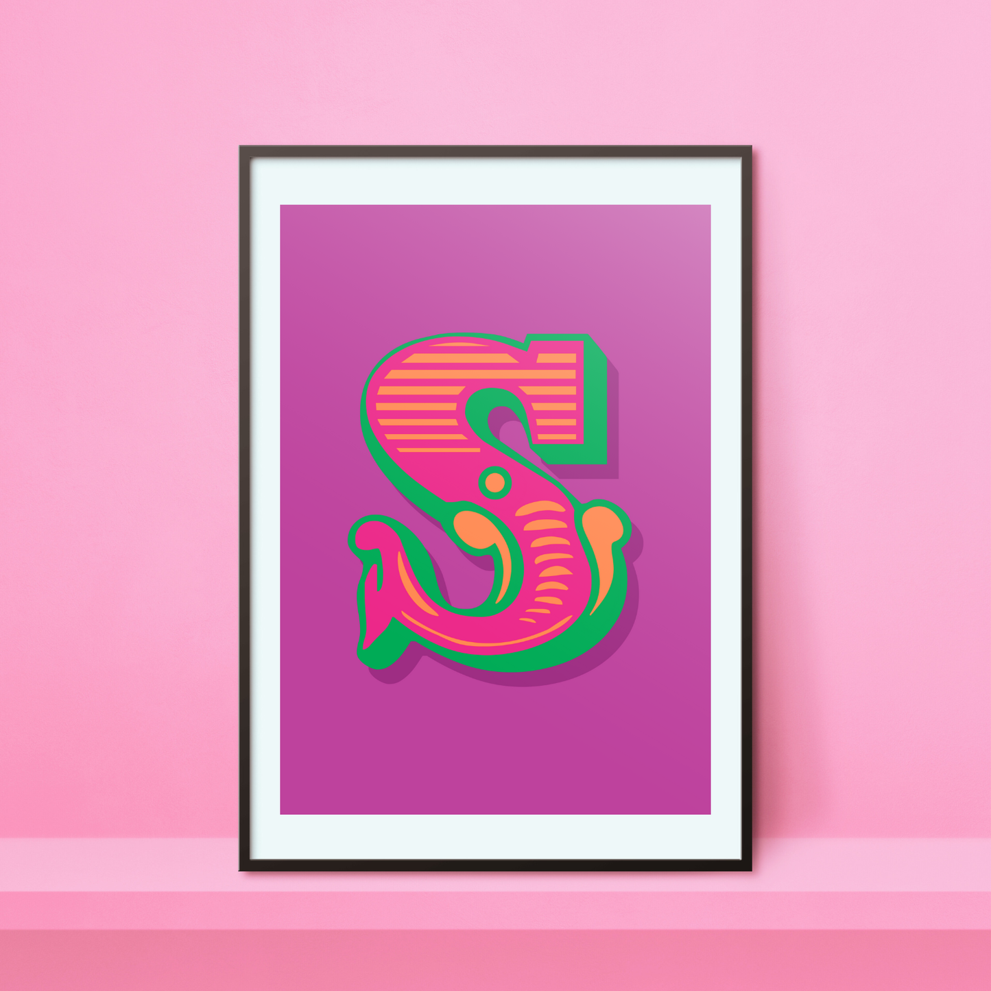 Letter 'S' A4 Print - HM