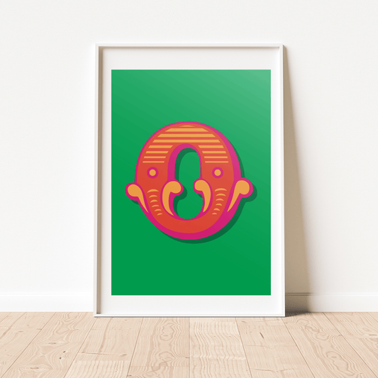 Letter 'O' A4 Print - HM
