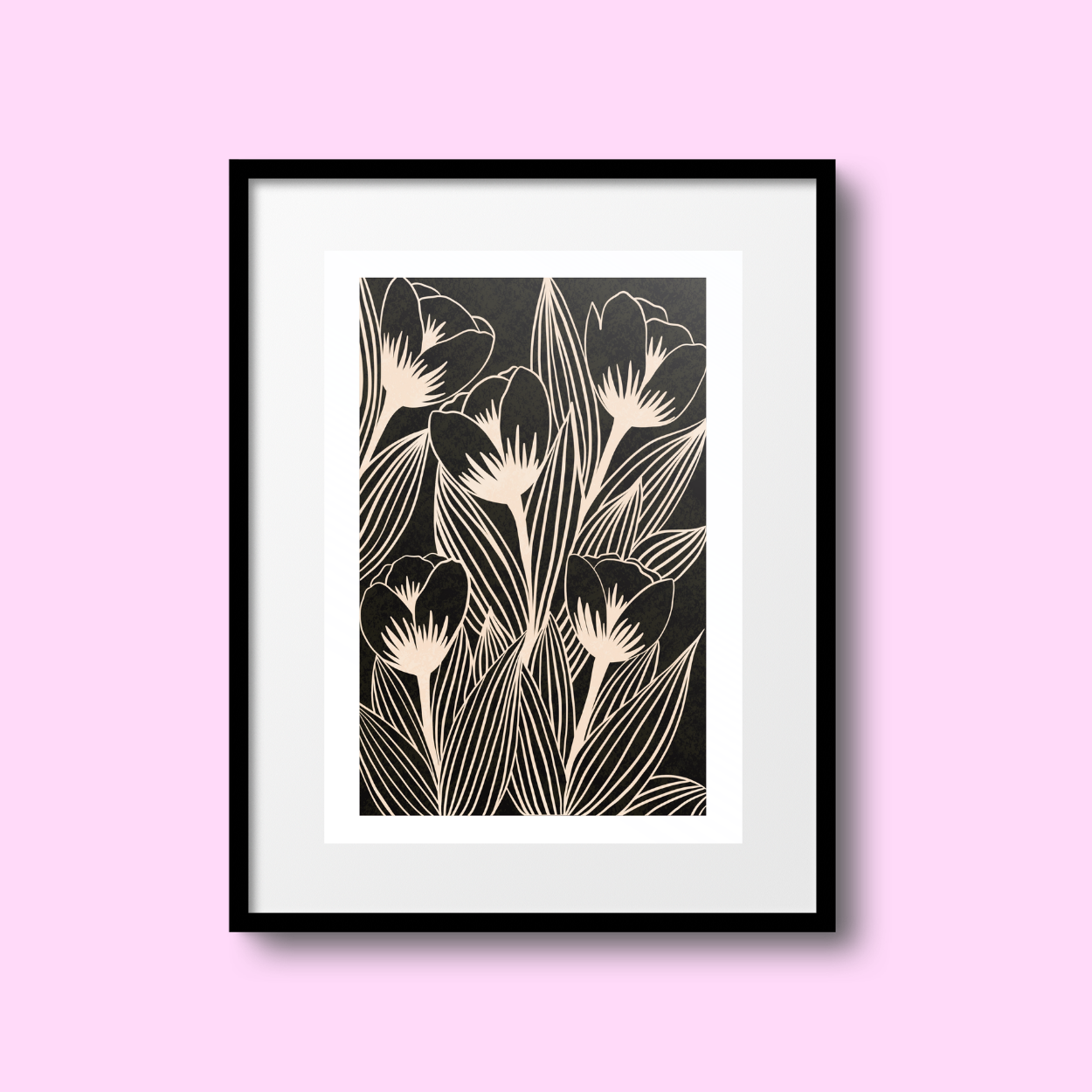 Midnight Flowers A5 Print