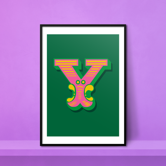 Letter 'Y' A4 Print - HM