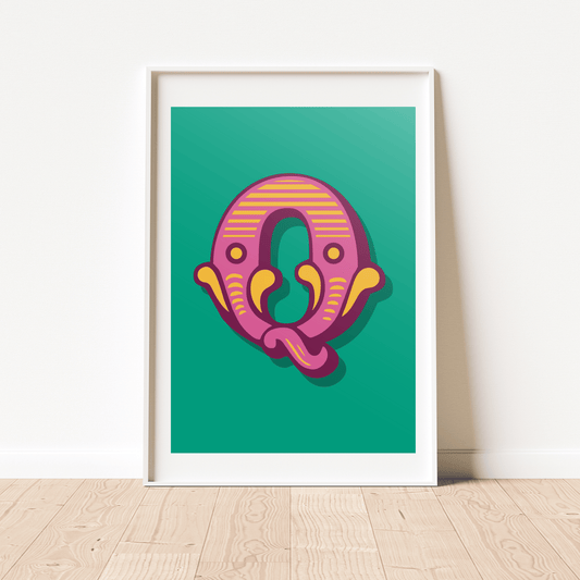 Letter 'Q' A4 Print - HM