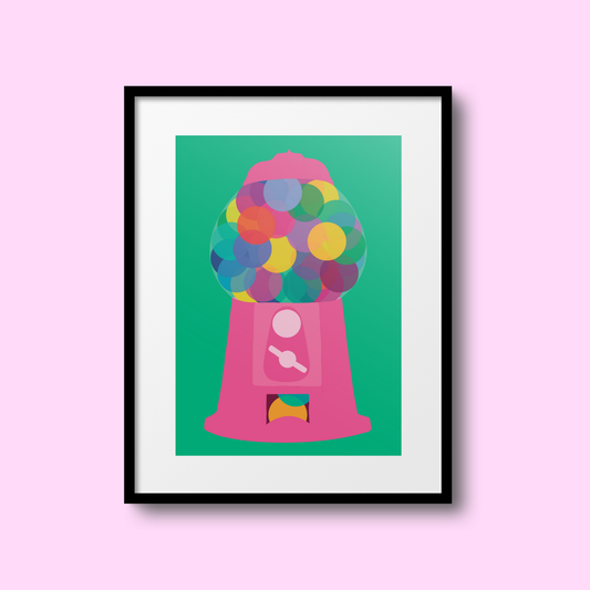 Gumball Machine A5 Print