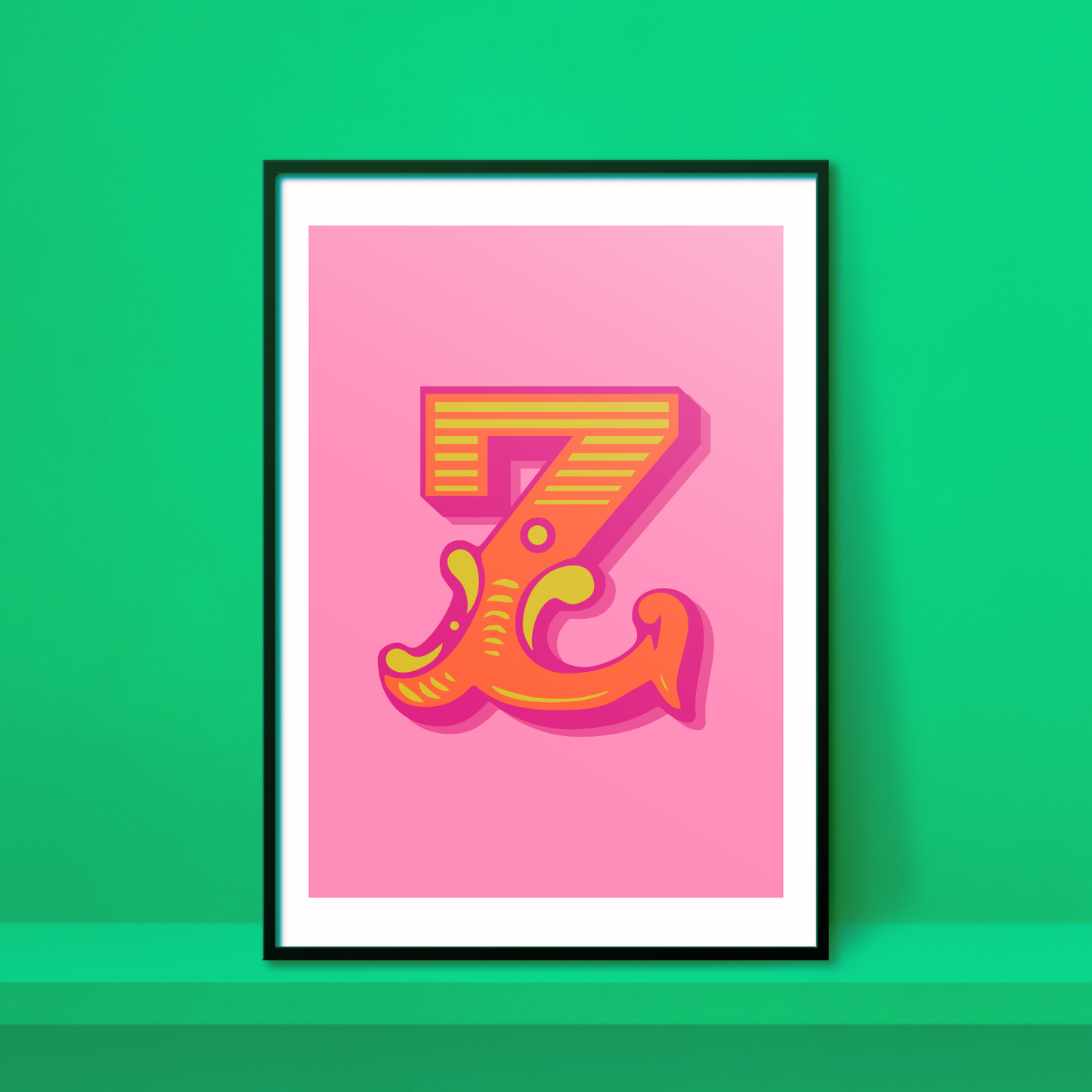 Letter 'Z' A4 Print - HM