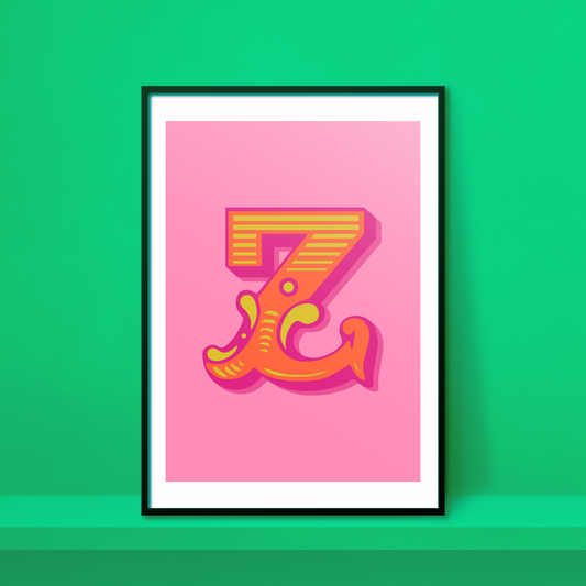 Letter 'Z' A4 Print - HM