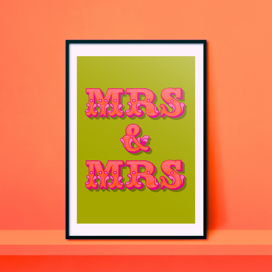 Mrs & Mrs A4 Print - HM