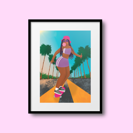 Summer Skating A5 Print
