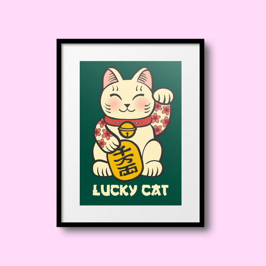Lucky Cat A5 Print