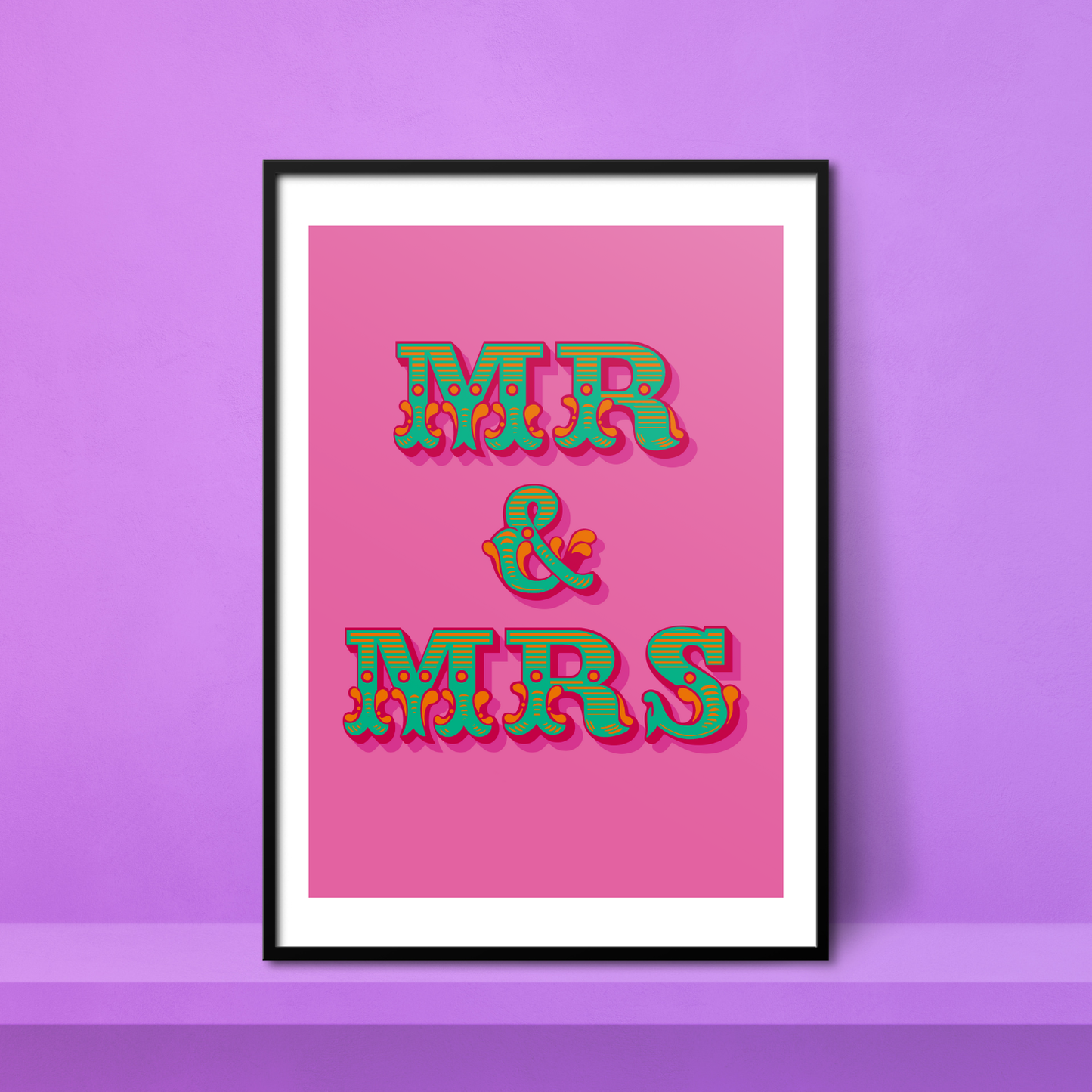 Mr & Mrs A4 Print - HM