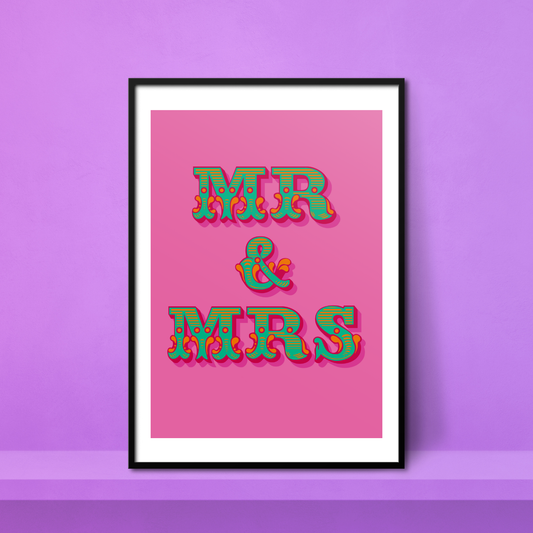 Mr & Mrs A4 Print - HM