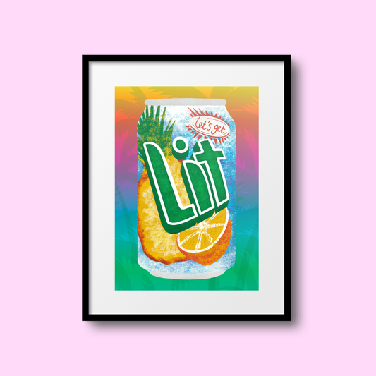 Let's Get Lit A5 Print