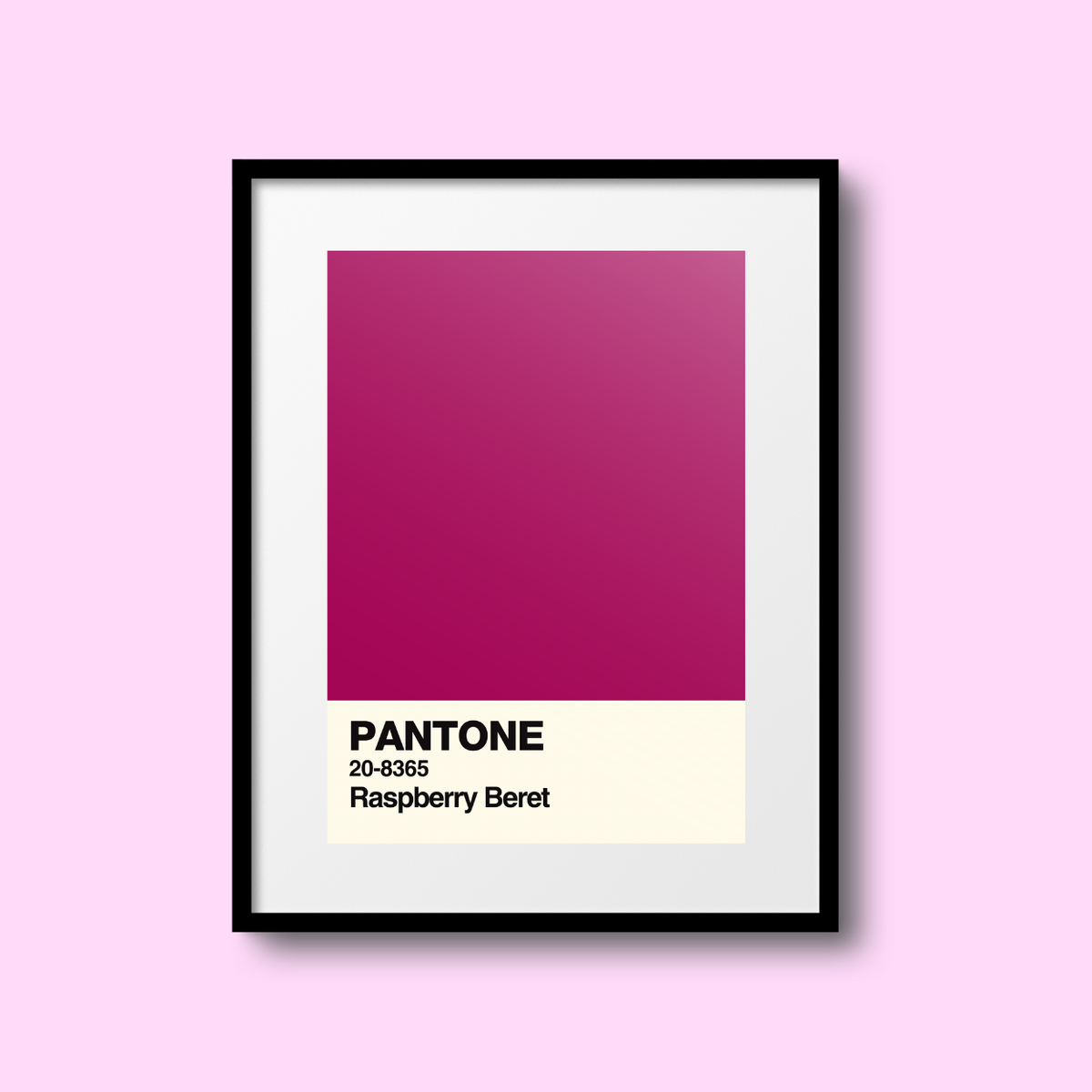 Raspberry Beret Swatch A5 Print