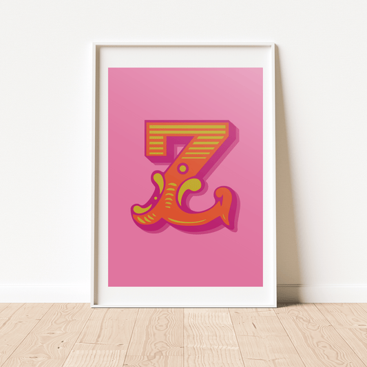 Letter 'Z' A4 Print - HM