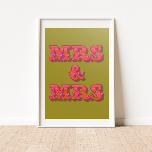 Mrs & Mrs A4 Print - HM