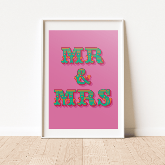 Mr & Mrs A4 Print - HM