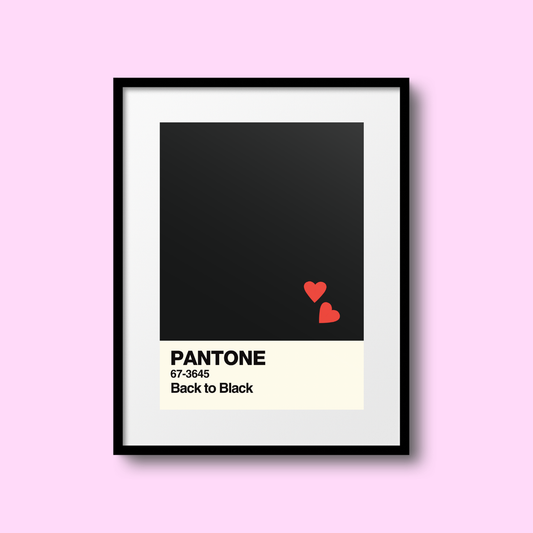 Back to Black Swatch A5 Print