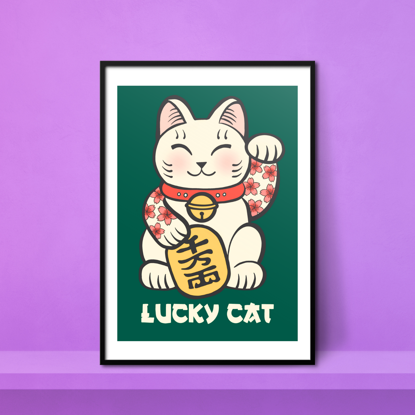 Lucky Cat A4 Print