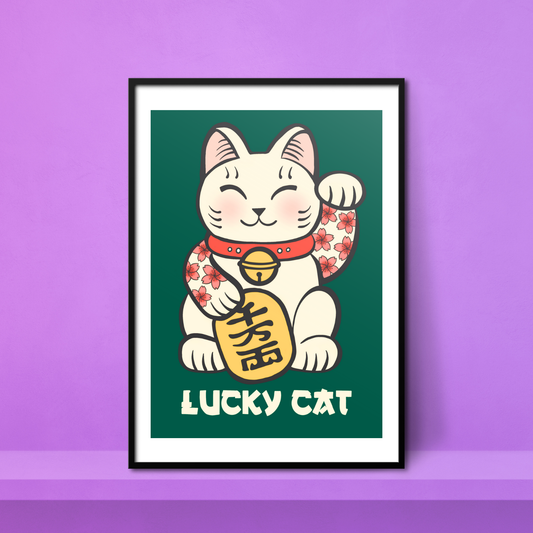 Lucky Cat A4 Print