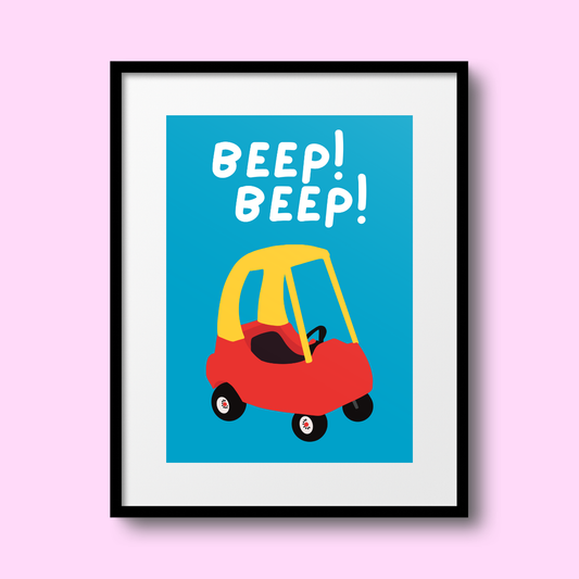 Beep Beep A4 Print