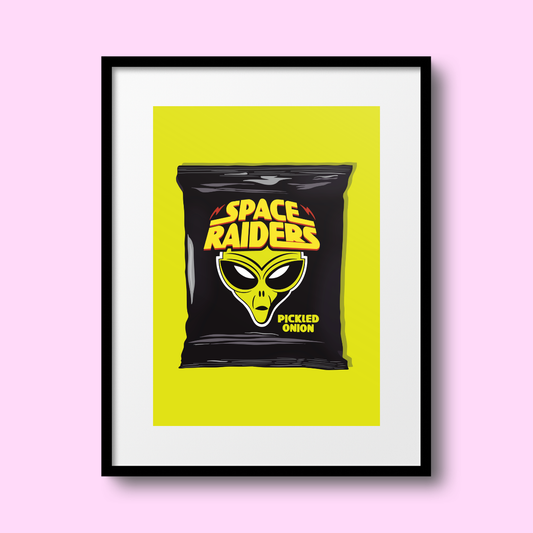 Space Raiders A4 Print