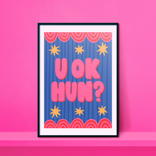 'U Ok Hun?' A4 Print