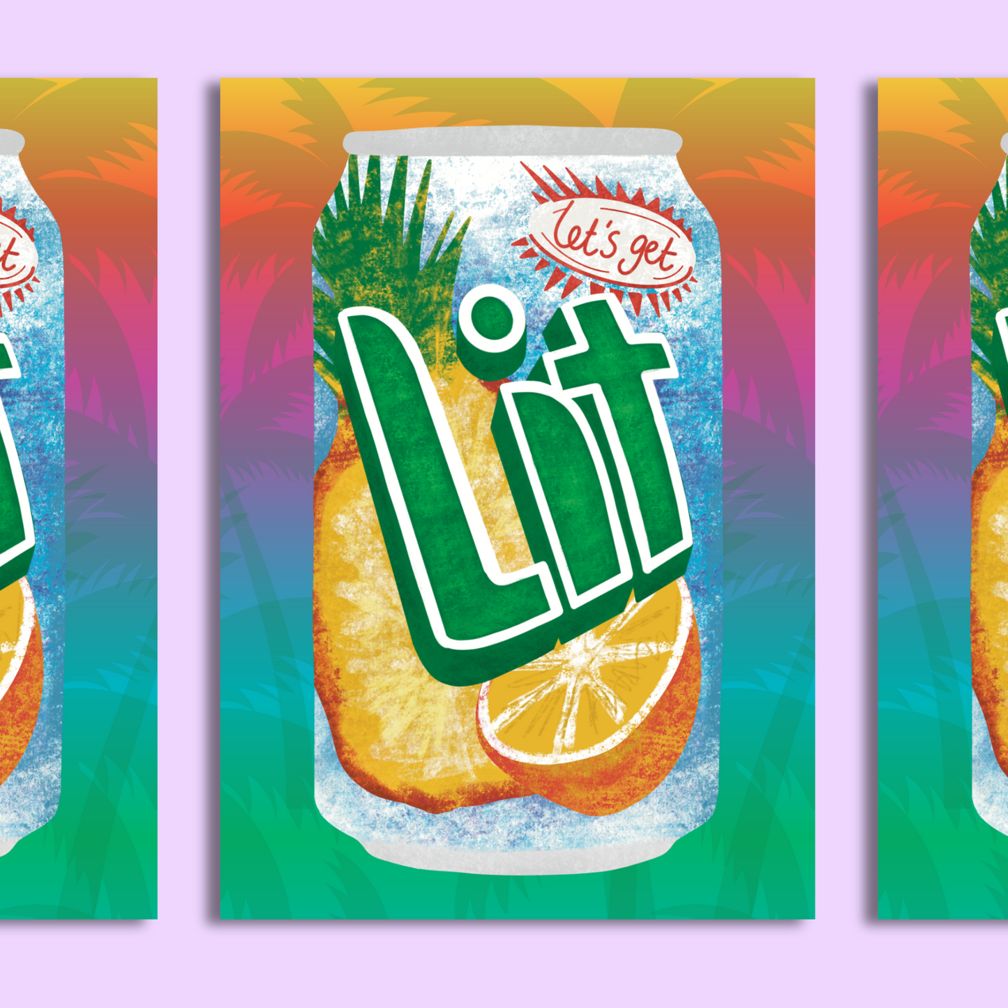 Let's Get Lit A4 Print