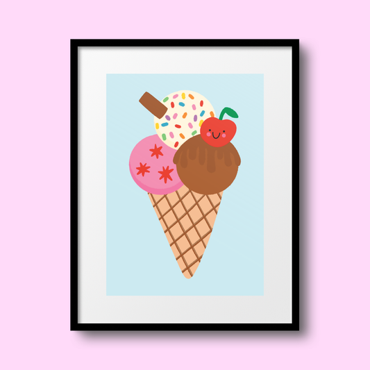 Triple Scoop A4 Print