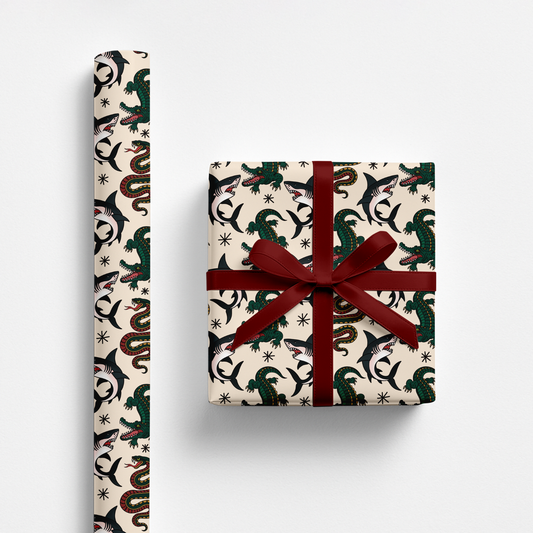 Claws and Jaws Gift Wrap
