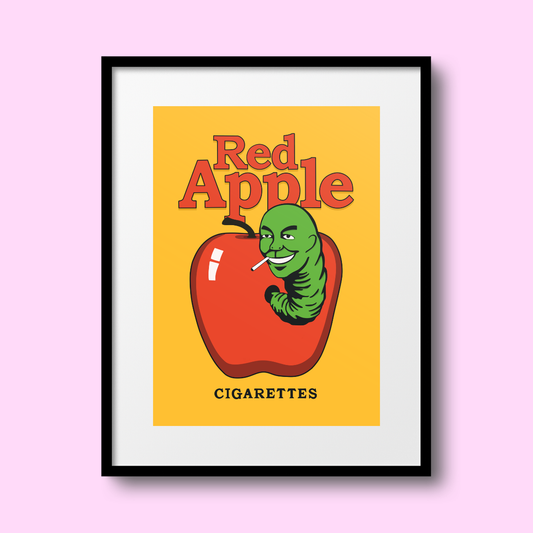 Red Apple Cigarettes A4 Print - HM