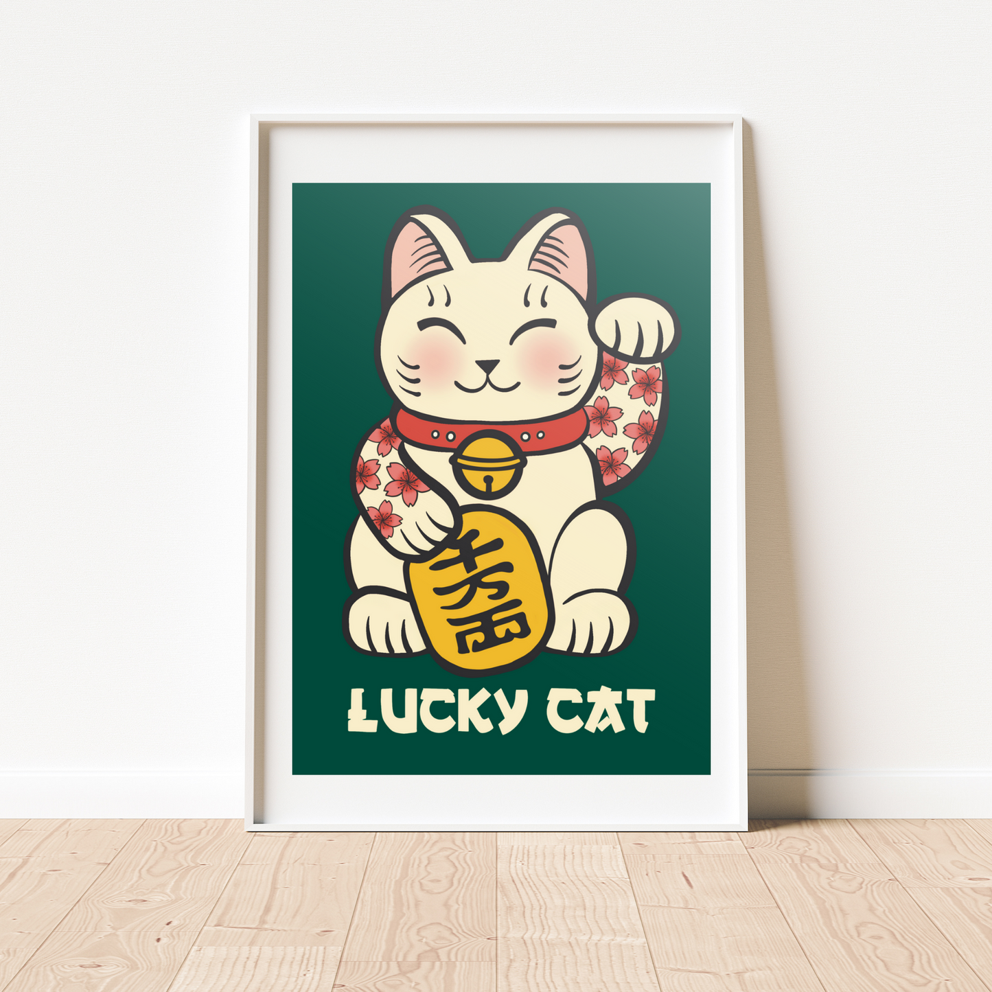 Lucky Cat A4 Print