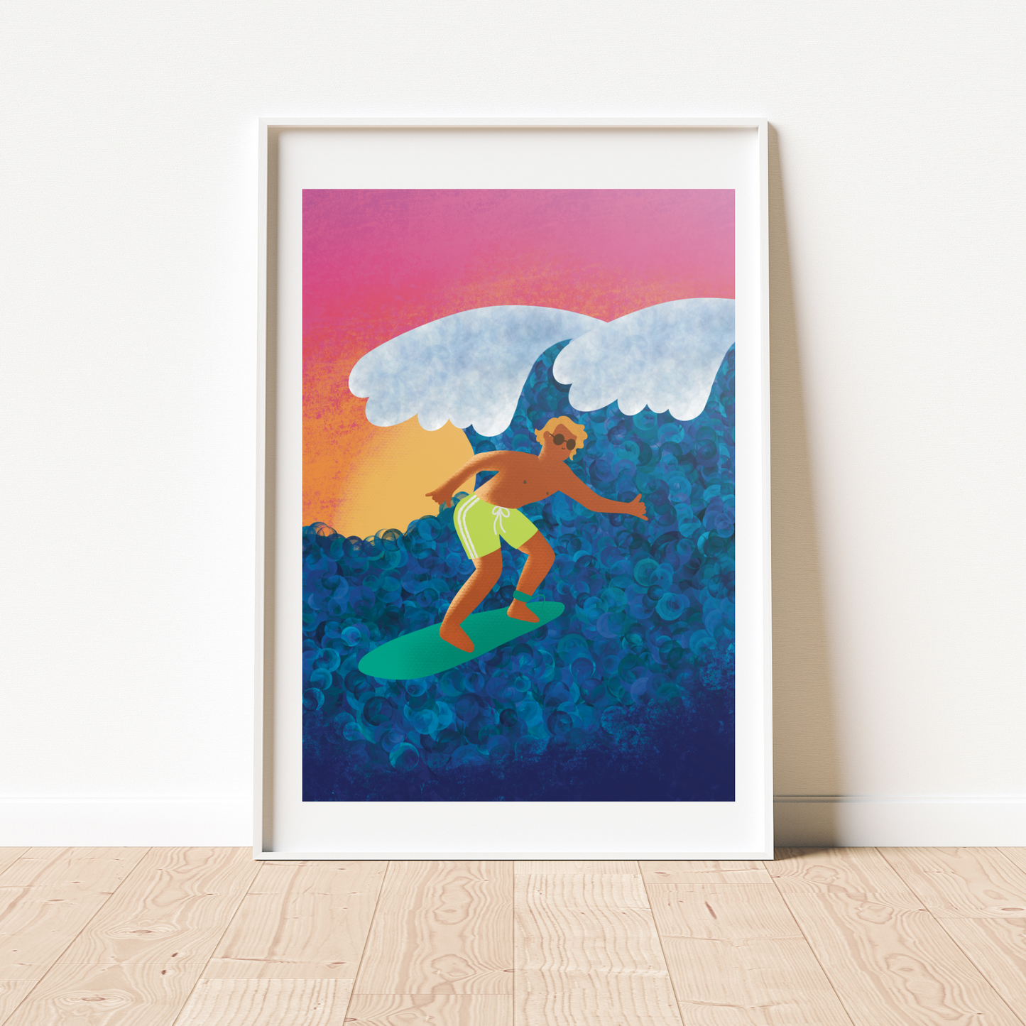 Ride The Wave A4 Print