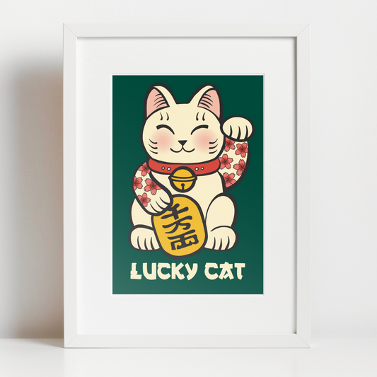 Lucky Cat A5 Print