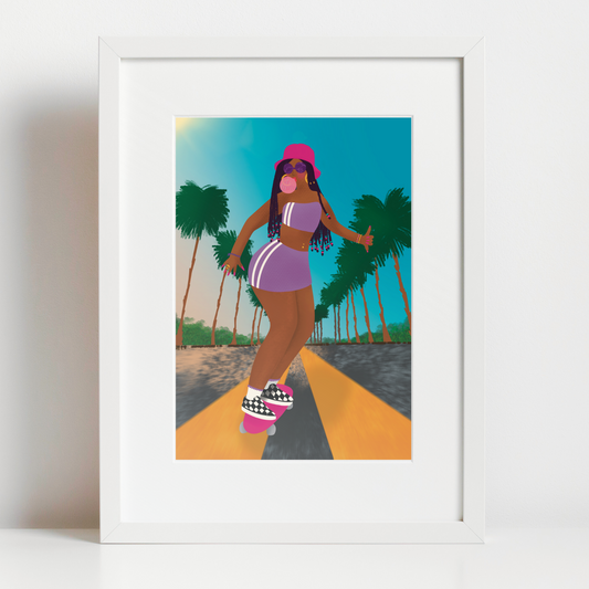 Summer Skating A5 Print