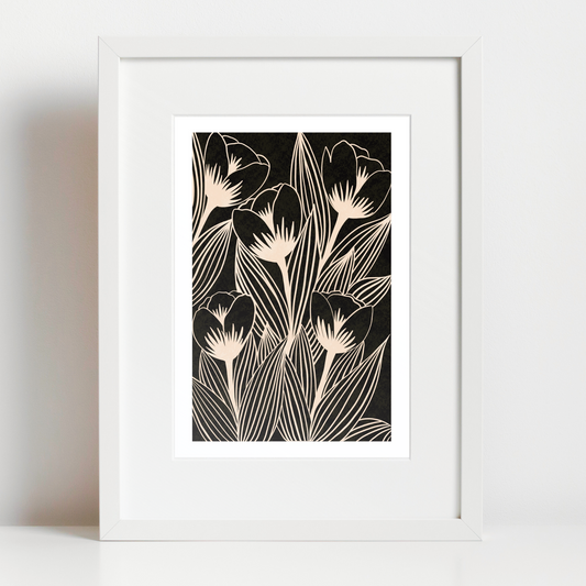 Midnight Flowers A5 Print