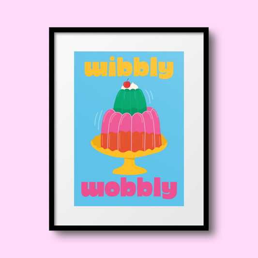 Wibbly Wobbly A4 Print