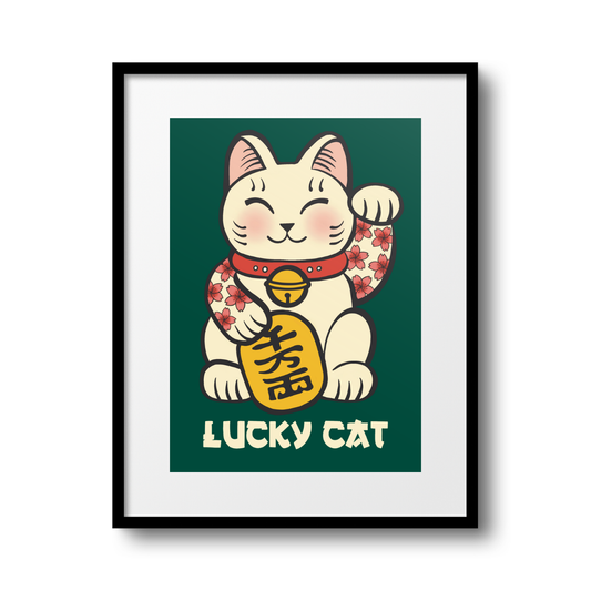 Lucky Cat A4 Print