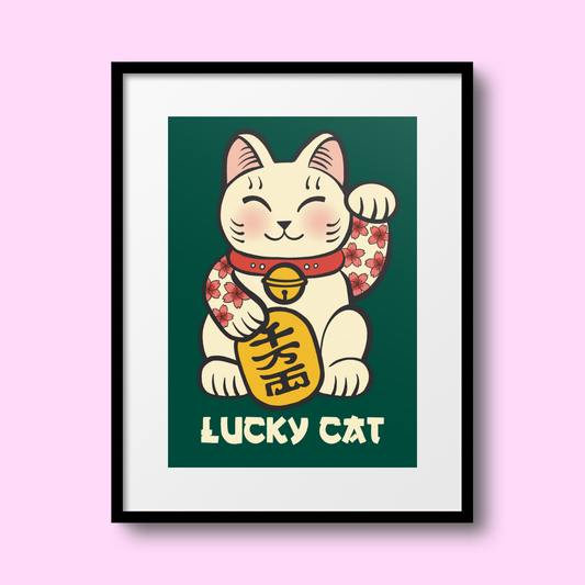 Lucky Cat A4 Print