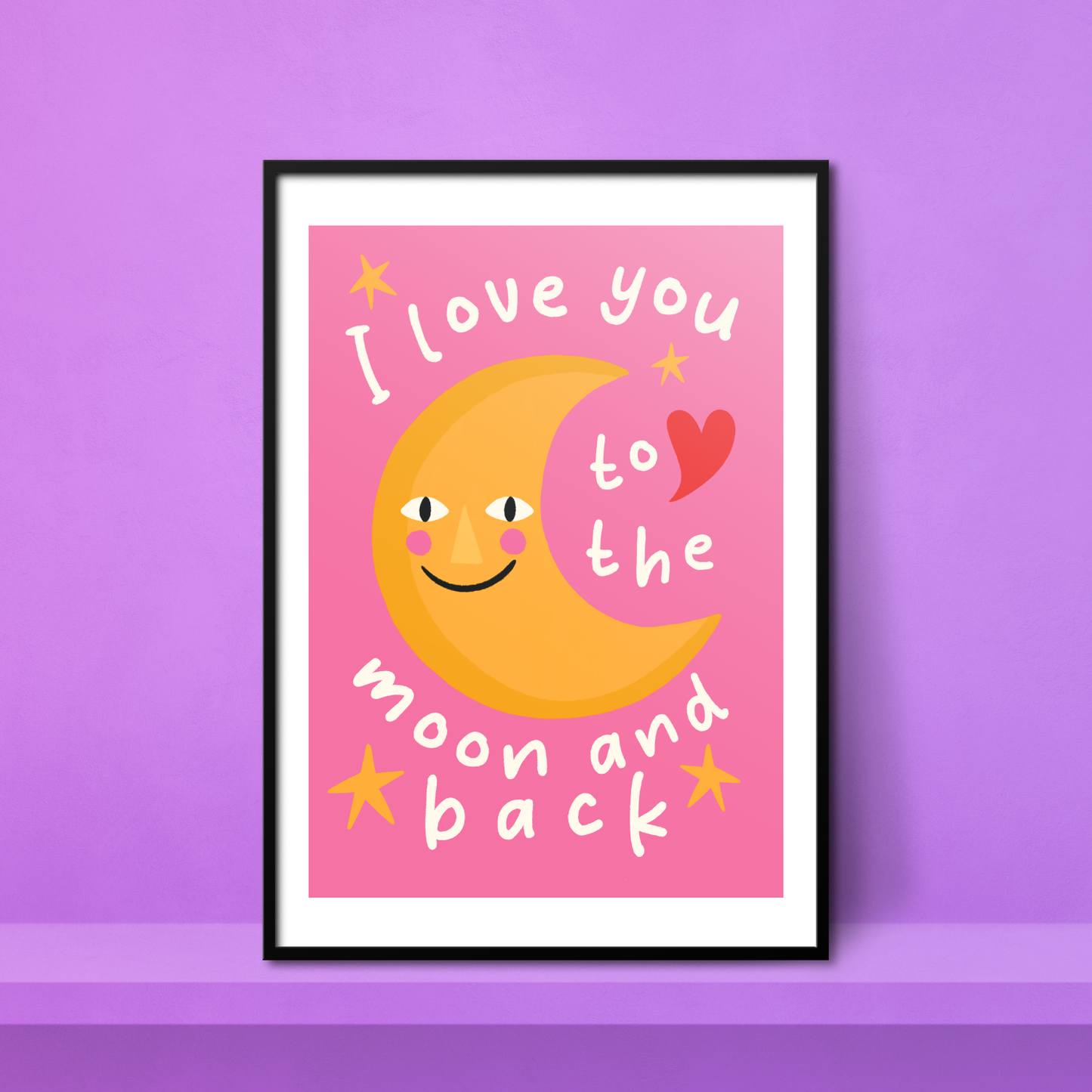 ILY to the Moon and Back A4 Print - HM