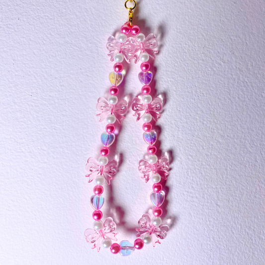 Baby Pink Bow Keyring