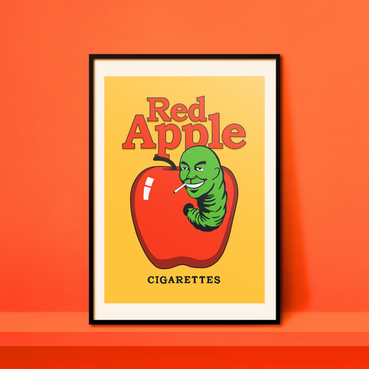 Red Apple Cigarettes A4 Print