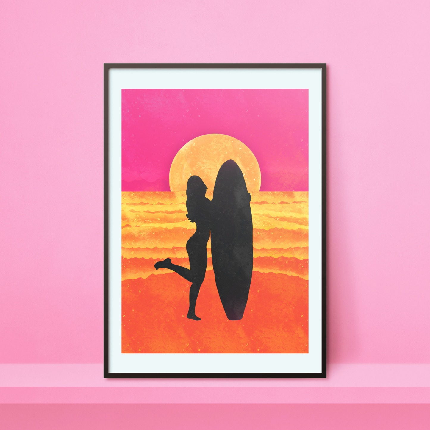 Sunset Surf A4 Print