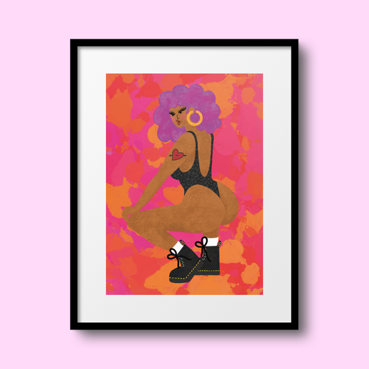 Dancing Baddie A4 Print
