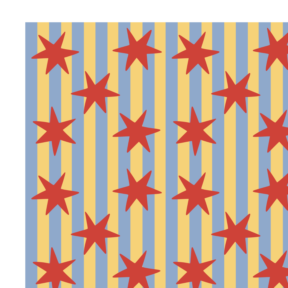 Blue/Yellow Stars Gift Wrap