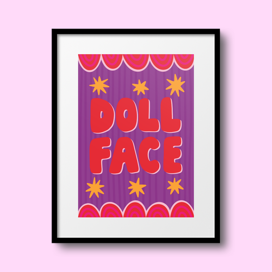 'Doll Face' A4 Print
