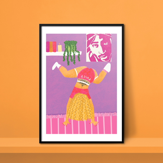 Twerking Blondie A4 Print