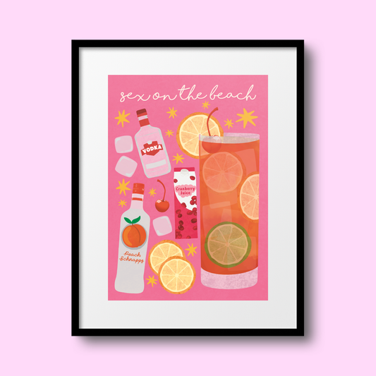 Sex On the Beach A4 Print